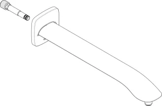 Hansgrohe Brausearm 387mm chrom , 95628000 95628000