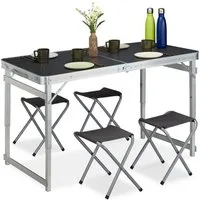 relaxdays Bierzeltgarnitur Campingtisch Set