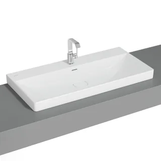 VitrA New Metropole Aufsatzwaschtisch wandgebunden rechteckig 100 x 47 cm,7529B403-7211 7529B403-7211