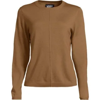 Merino-Pullover, Damen,  Beige, Wolle, by Lands' End