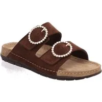 Rohde Rodigo-D Pantolette Sommerschuh, Hausschuh, Urlaubsschuh mit verstellbaren Schnallen