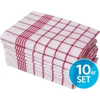 OTTO home Geschirrtuch Vivianne, Exklusiv Deal!, (Set, 10-tlg., 10 Stück), 100% Baumwolle,60×45 cm, blau-/rot-/weiß,10 Stk, Set, weich, saugstark