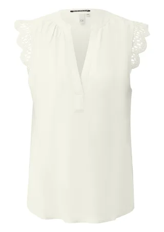 qs - Bluse creme - Gr. - 40