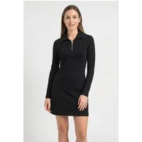 Calvin Klein Jeans Jerseykleid Kragen mit Reißverschluss, eng anliegendes, ausgestelltes Design