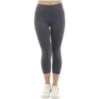 F&K-Mode Caprileggings Damen Capri 3/4 Leggings kurze Baumwolle Hose kurze