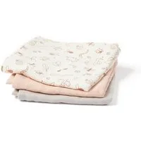 Babydecke Muslindecken 3er-Set mit rosa, Kids Concept