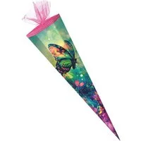 Verpackungsmittel GmbH Markneukirchen Schultüte Schultüte / Zuckertüte / 85cm / eckig / "Lovely Butterfly"