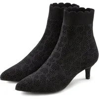 LASCANA Sock Boot, High Heel Stiefelette, Stiefel, Ankleboots aus elegant elastischer Spitze