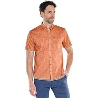 Engbers Kurzarmhemd Herren Baumwoll-Hemd mit Kontrastdetails, Orange