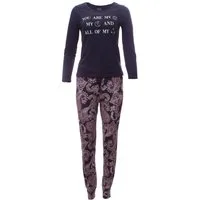 Era&Me Pyjama Damen Pyjama Set Schlafhose + Langarm Oberteil (Schlafanzug Schlafhose + Langarm Oberteil, 2 tlg., Schlafanzug Set) Hoher Baumwollanteil