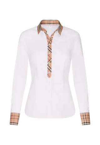 seidensticker - BLUSE MIT PATCH Optical White - Gr. - 36