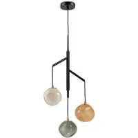 STANBOW Deckenleuchte Pendelleuchte mit Glasschirm in unregelmäßiger Kugelform,Hängelampe, ohne Leuchtmittel, für Wohnzimmer, Esszimmer, Schlafzimmer, Flur, Industrie-Look