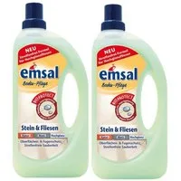 emsal 2x emsal Boden-Pflege Stein & Fliesen 1 Liter mitBioprotect Oberfläche Fussbodenreiniger