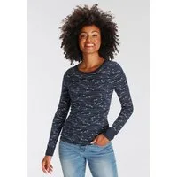 KangaROOS Langarmshirt sehr figurbetonte Passform, Rundhalsausschnitt, aus 100% Baumwolle
