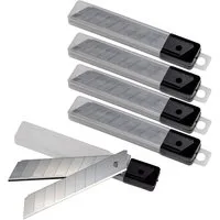 ChiliTec Cuttermesser Cuttermesser Ersatz Abbrechklingen 18mm (50 Stück) im Köcher, Klinge: 1,8 cm, (50-tlg), Cutterklingen im Köcher