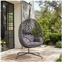 Avestar Hängesessel Outdoor-Schaukel in Eiform mit weichem Kissen (1-St), Bequemer Schaukel-Hängesessel inkl. Sitzkissen für Innen & Außen