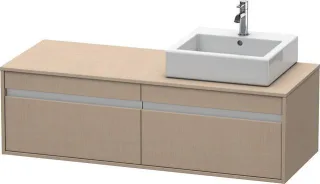 Duravit Ketho Konsolenwaschtischunterbau wandhängend Leinen Matt 1400x550x426 mm - KT6697R7575 KT6697R7575