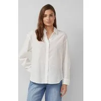 s.Oliver Langarmbluse Bluse Bestickte Baumwollbluse mit Turn-up