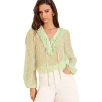 LIPSY Rüschenbluse Lipsy Rüschenbluse mit Bindedetail, Regular (1-tlg)