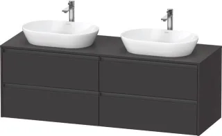 Duravit Ketho.2 Konsolenwaschtischunterbau wandhängend Graphit Supermatt 1600x550x568 mm - K24899B80 K24899B80800000
