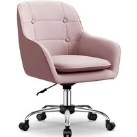 Adormii Bürostuhl Schminkstuhl,Homeoffice Stuhl mit Armlehnen,Drehstuhl mit Rrollen (Schreibtischstuhl,Boucle-Gewebe,höhenverstellbar,für Schminktisch,Arbeitszimmer, Schlafzimmer,150kg)