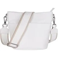 MIRROSI Umhängetasche Damen, Crossbody Bag, Echtleder Made in Italy (1 Tasche 2 Gurte oder Basic Version 1 Tasche 1 Gurt), 24x18x12cm (BXHXT)
