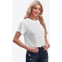 Imily Bela T-Shirt Damen Lockere Sommer Oberteile (Packung, 1-tlg., 1per-Pack) Einfarbig
