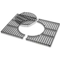 Gourmet BBQ System Grillrost-Einsatz 8847, für Spirit 300 schwarz, 3-teilig, Gusseisen