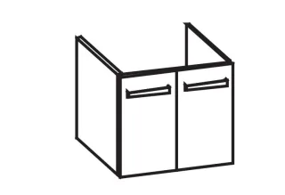 Artiqua 413 Waschtischunterschrank für Renova Plan 222260, 222261, 222262, 222263 Graphit Struktur q 413-WU2T-K55-7098-401