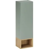 Lomadox Hängeschrank ALASSIO-56 30 cm breit in Grün matt mit Eiche, 1 Tür, 1 Fach