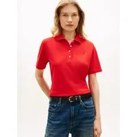 Tommy Hilfiger Poloshirt 1985 REG PIQUE POLO mit Logo-Stickerei, Seitenschlitze, Regular Fit