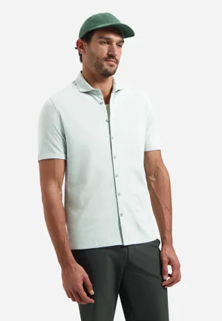 No Excess - Shirt Short Sleeve Melange Jersey Seagreen - Gr. - XL