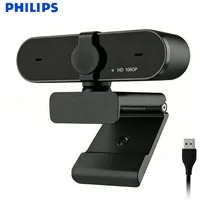 Philips SPL6208, 1080P/30FPS/USB-Webcam/Festbrennweite/Dual Mikrofone für PC Full HD-Webcam (Full FD, USB, Mit USB-Kabel, Full HD 1080P,Festbrennweite, Privacy Cover,Dual Mikrofone,Plug & Play)
