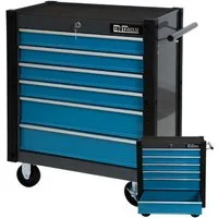TRUTZHOLM Werkstattwagen "Trutzi" abschließbar 6 Schubladen 78 x 64 cm Rollcontainer blau, Trutzi mit 6 Schubladen, abschließbar