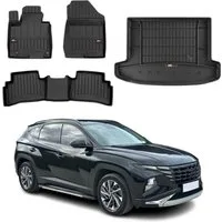 OMAC Auto-Fußmatten Kofferraumwanne Set für Hyundai Tucson 2020-2025 Gummi TPE 5x (5 St), für Hyundai Tucson 2020-2025 Hyundai Tucson 2020-2025, Einfache Installation,Antirutsch,Leicht zu reinigen