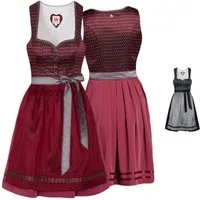 Spieth & Wensky Dirndl Wiga-Dirndl 2-teiliges Midi-Dirndl Kleid Dirndl Trachtenkleid
