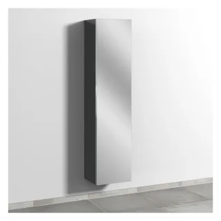 Sanipa 3way Hochschrank mit 1 Doppelspiegeltür, Anthrazit-Glanz BS15379