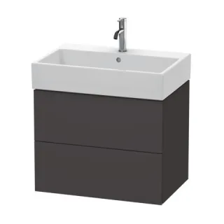 Duravit L-Cube Waschtischunterbau wandhängend Graphit Supermatt 684x459x544 mm - LC627608080 LC627608080