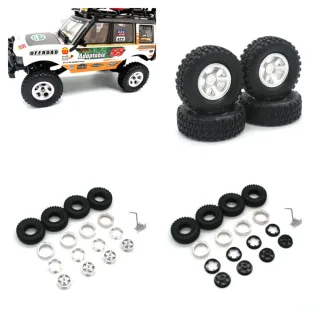 4PCS Upgraded RC Car Parts Tires Metal Wheel Rims for JXC LR1801 1/18 Rock Crawler Off-Road Truck Vehicles Models Spare
