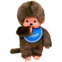 Sekiguchi Plüschfigur Monchhichi Plüschfigur Junge mit Latz blau/braun 20cm