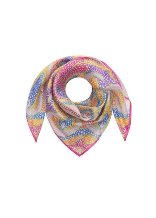 3ER PACK - Luxuriöses Tuch aus reiner Seide mit Paisley-Muster pink - Gr. - ONE SIZE