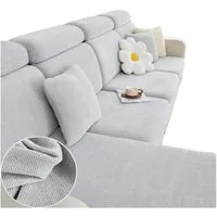 Minicloss Sofahusse Sofabezug Ecksofa L Form Stretch Chenille Sofa, Überzug Universal Couchbezug