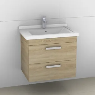 Artiqua 411 Waschtischunterschrank für Starck 3 030470 Castello Eiche quer NB, 411-WU2L-D03-7134-426 411-WU2L-D03-7134-426