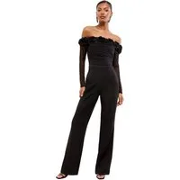 LIPSY Jumpsuit Lipsy Bardot-Jumpsuit mit Mesh, Regular (1-tlg)
