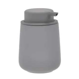 Seifenspender Nova One Porzellan 250ml 8x12cm | Zone Denmark Matt Soft-Touch grey Seifendosierer Pumpseifenspender für Bad und Küche.
