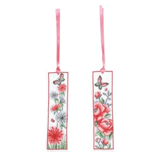 Lesezeichen "Blüten & Schmetterling", 2er-Set