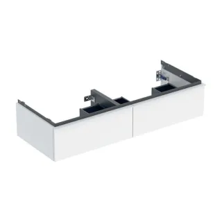 Geberit iCon Doppelwaschtisch-Unterschrank 502314011 118,4x24,7x47,6cm, 2 Schubladen, weiß/lackiert hochglänzend