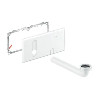 Geberit Abdeckplatte 116426111 weiß, für Waschtischarmatur mit UP-Funktionsbox, UP-Geruchsverschluss, Kunststoff