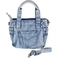 MIRROSI Umhängetasche Damen aus Jeans Schultertasche Denim 4 Modelle auswählbar, mit passendem Schulterriemen für vielseitigen Einsatz