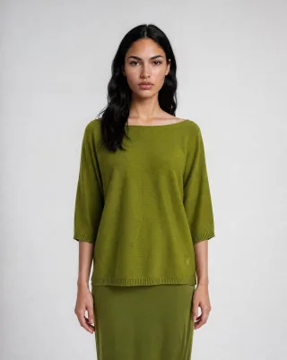Smith&Soul - Boatneck Pullover olive - Gr. - XS